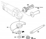 Bosch 3 601 H56 L41 Gws 26-230 Jh Angle Grinder 230 V / Eu Spare Parts